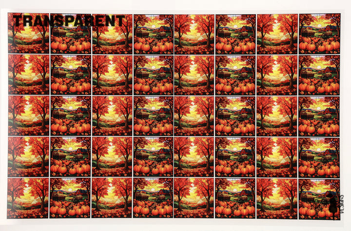 PatternPly® Transparent Farm Fresh Pumpkins Extra Small