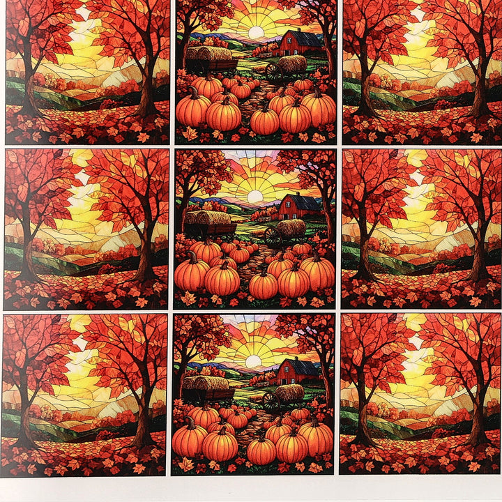 PatternPly® Transparent Farm Fresh Pumpkins Extra Small