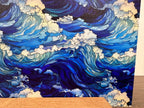 PatternPly® Full Coverage Ocean Waves Stained Glass sheet showing the pattern