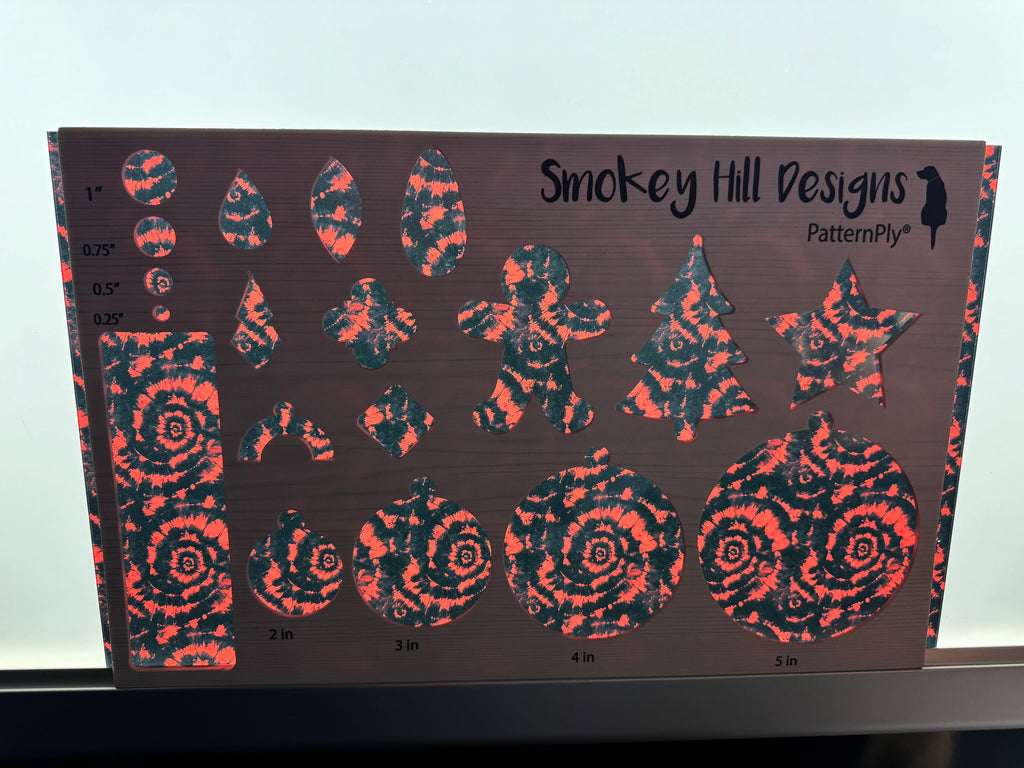PatternPly® Transparent Red and Black Tie Dye sheet showing the pattern