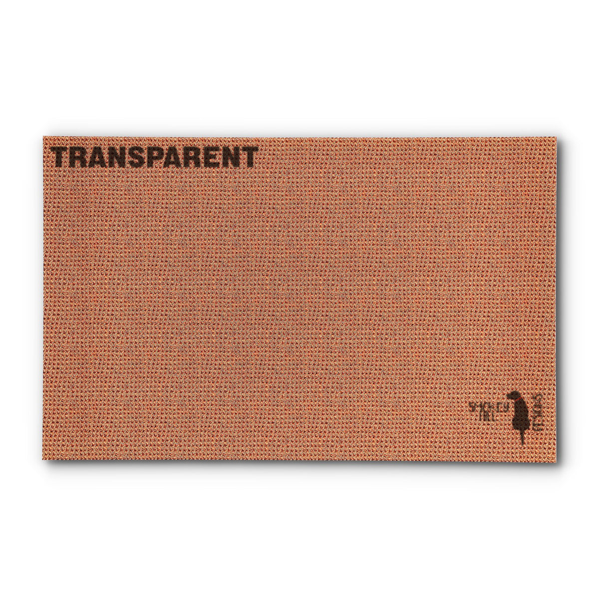 PatternPly® Transparent Seed Stitch Orange sheet showing the pattern