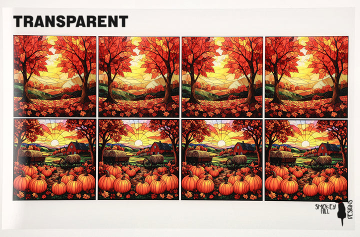 PatternPly® Transparent Farm Fresh Pumpkins Medium
