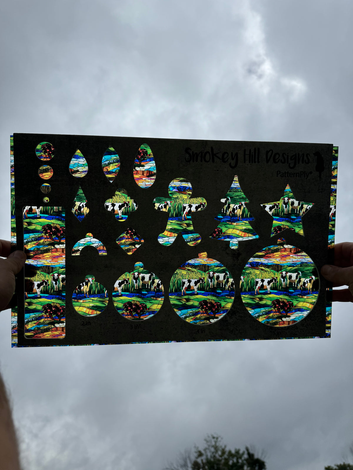 PatternPly® Transparent Stained Glass Dairy Cows product photo 2
