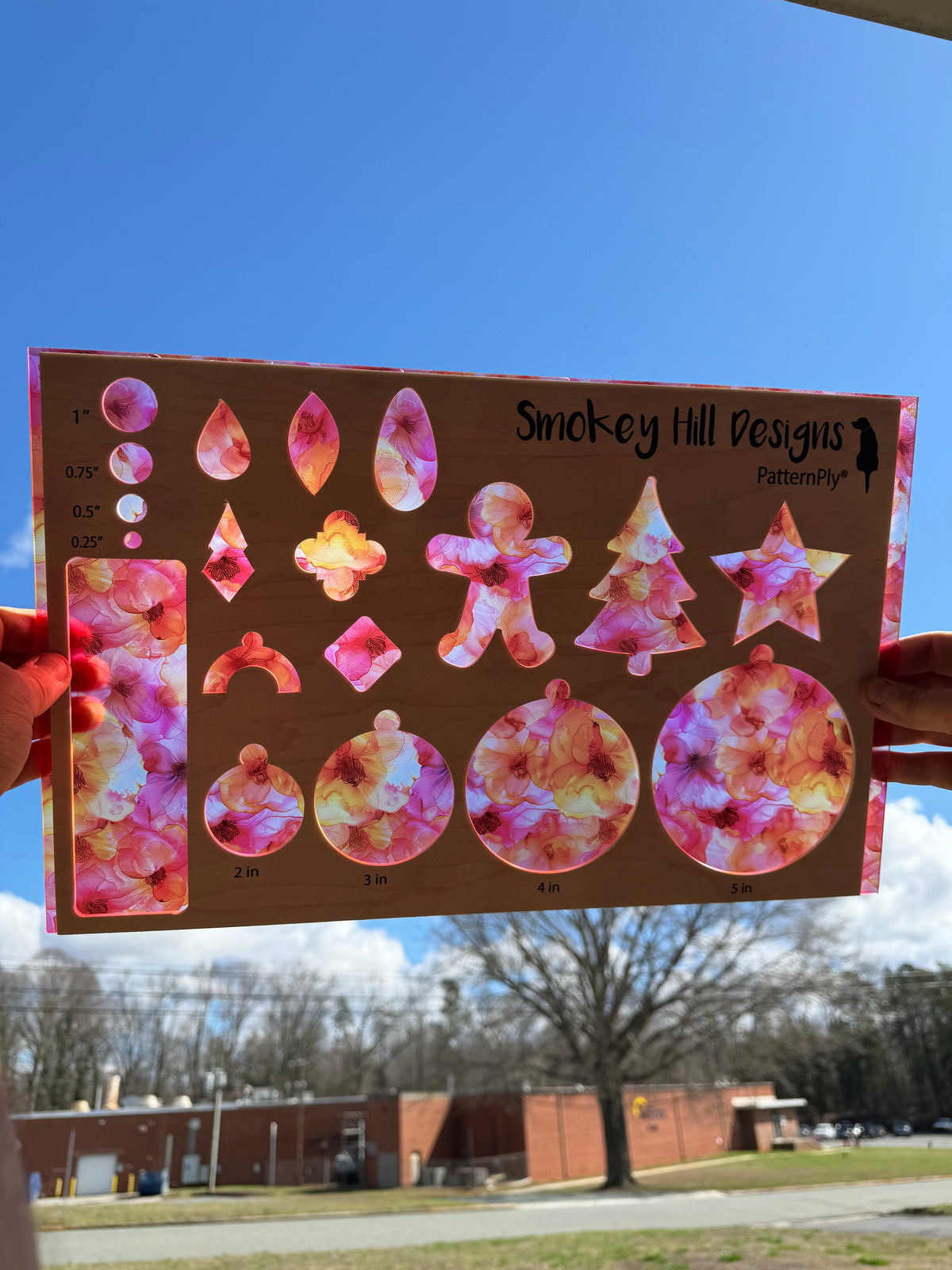 PatternPly® Transparent Bright Orange and Pink Floral product photo 2