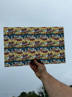 PatternPly® Transparent Wildflower Prairie Stained Glass sheet showing the pattern