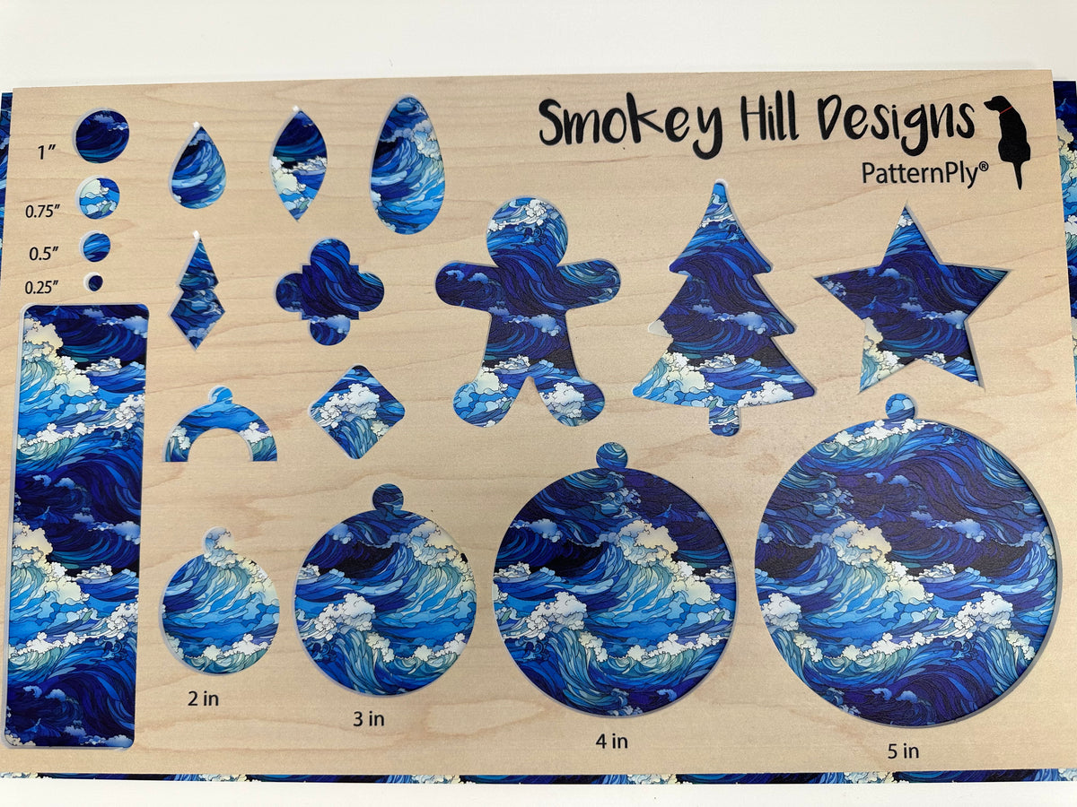 PatternPly® Full Coverage Ocean Waves Stained Glass product photo 3