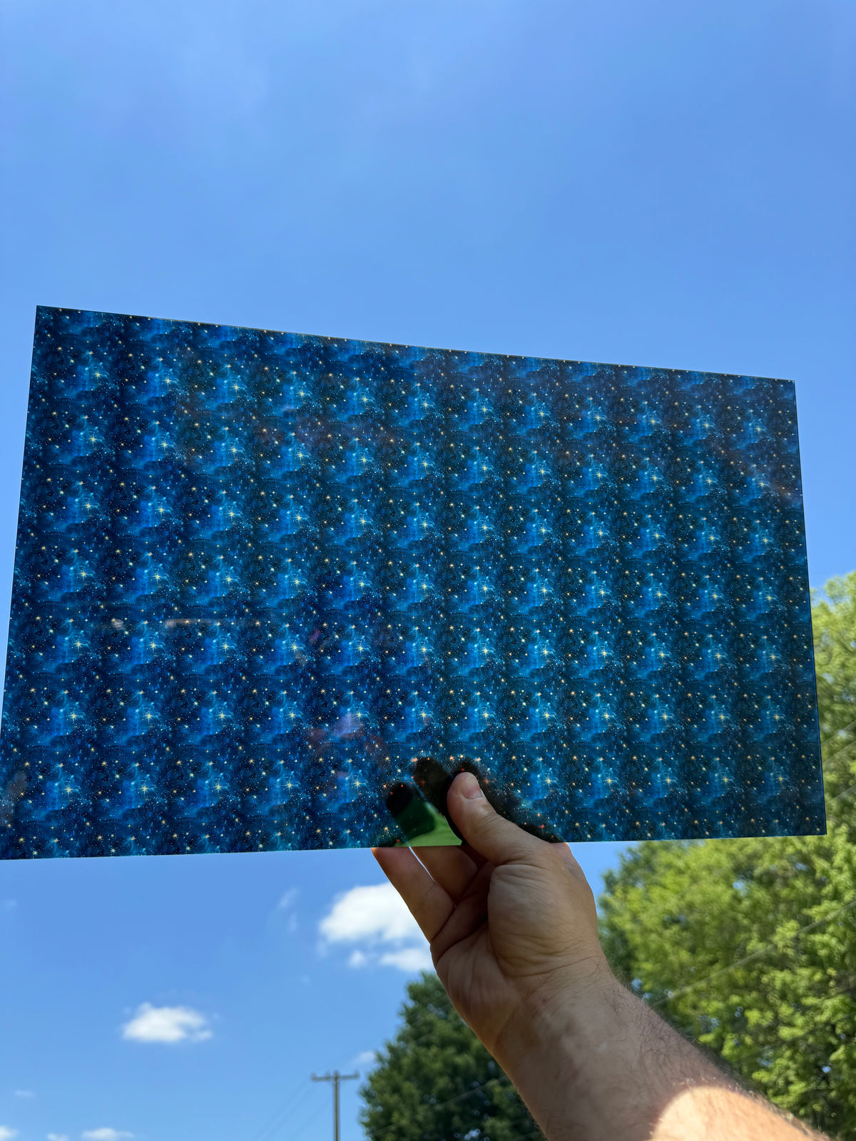 PatternPly® Transparent Vintage Starry Sky sheet showing the pattern