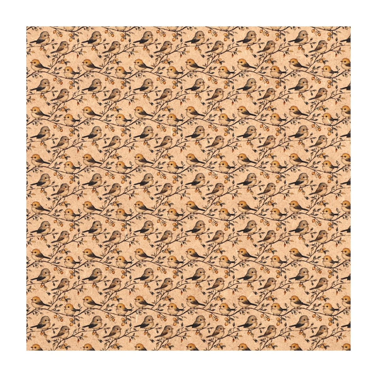PatternPly® Naturals Birds on Branches Micro sheet showing the pattern
