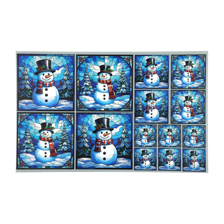 PatternPly® Transparent Jolly Snowmen 3 sizes