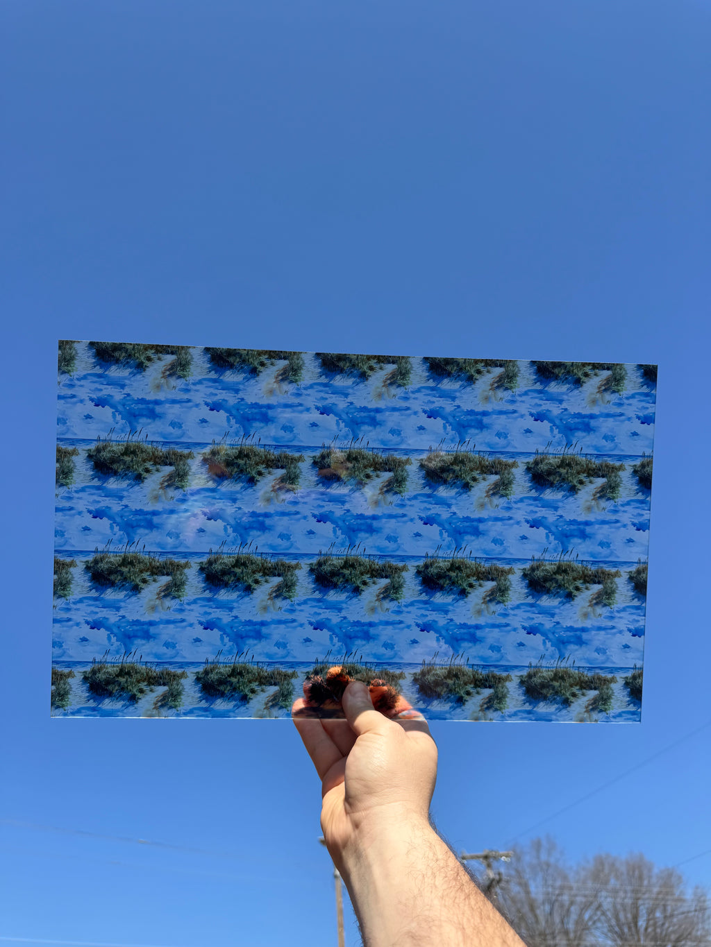 PatternPly® Transparent Dunes and Blue Skies sheet showing the pattern