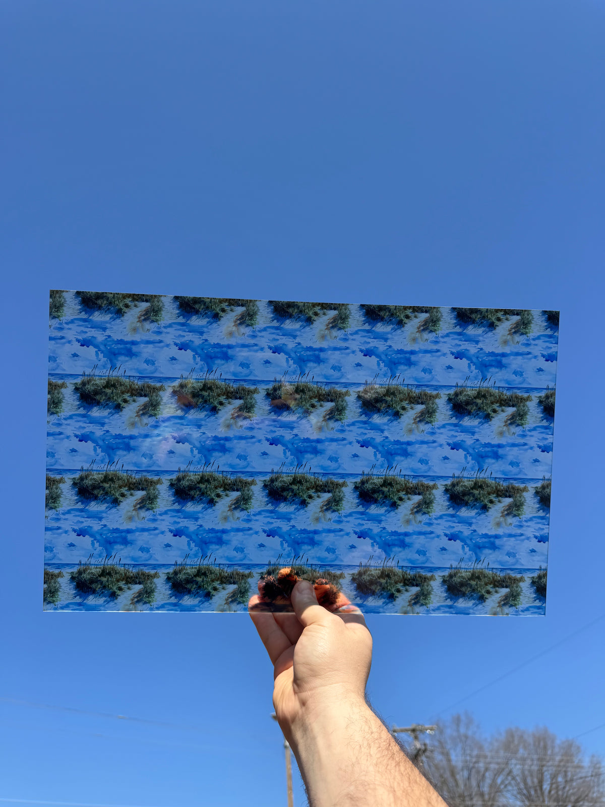 PatternPly® Transparent Dunes and Blue Skies sheet showing the pattern