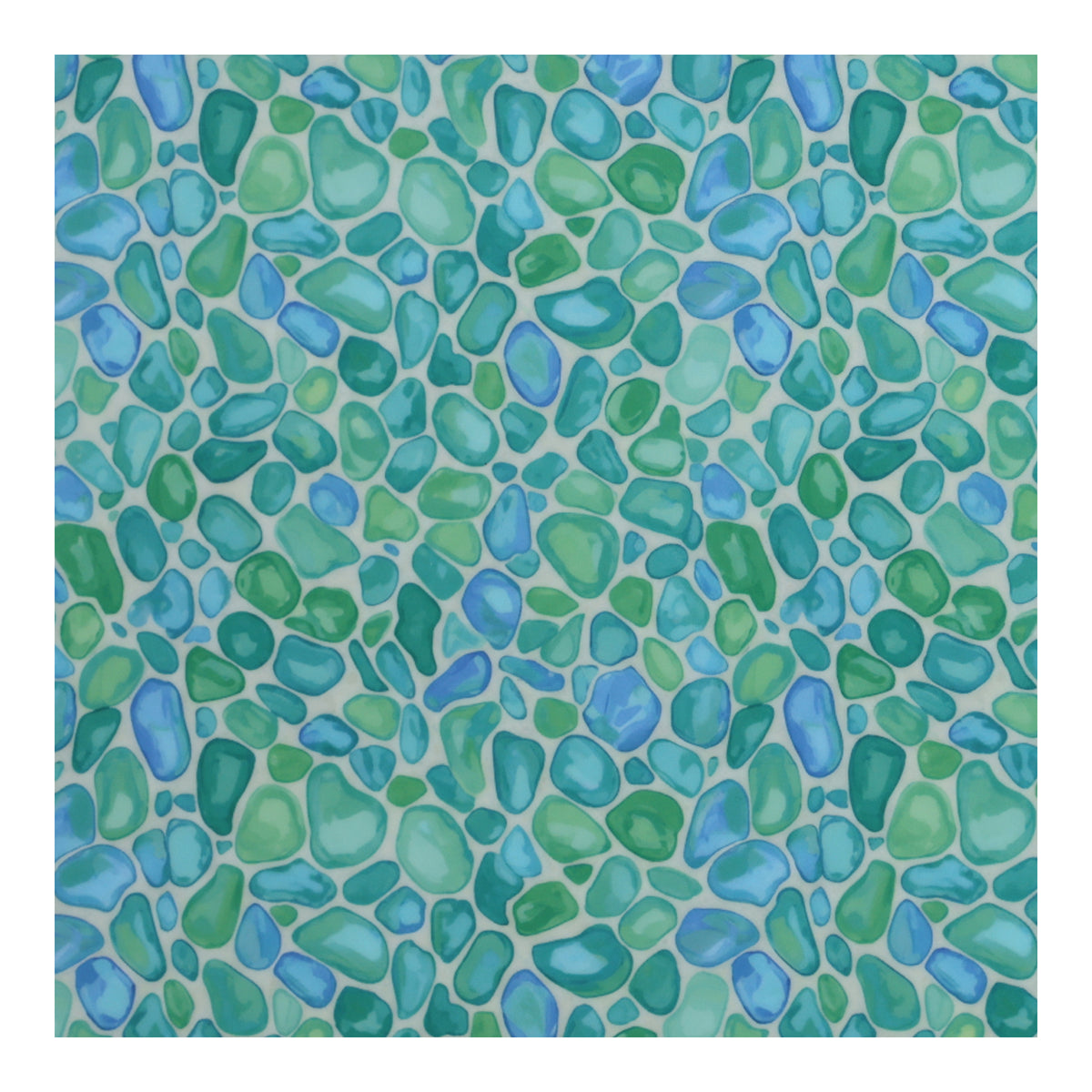 PatternPly® Full Coverage Large Sea Glass Pebbles sheet showing the pattern