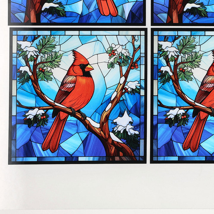 PatternPly® Transparent Christmas Cardinals Medium