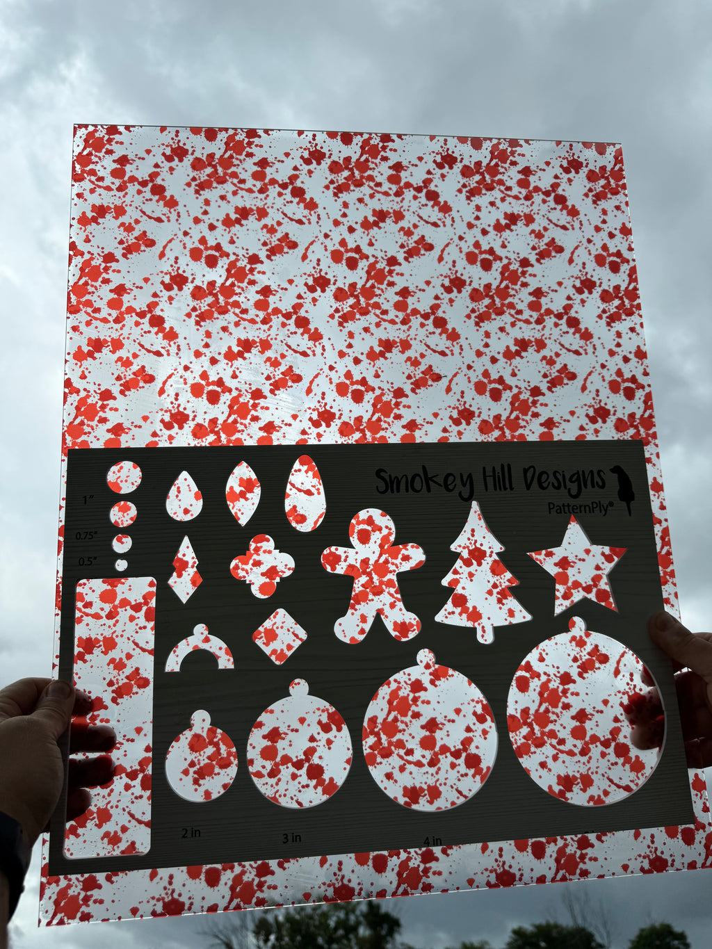PatternPly® 19x24" Transparent Blood Splatter Original Scale product photo 2