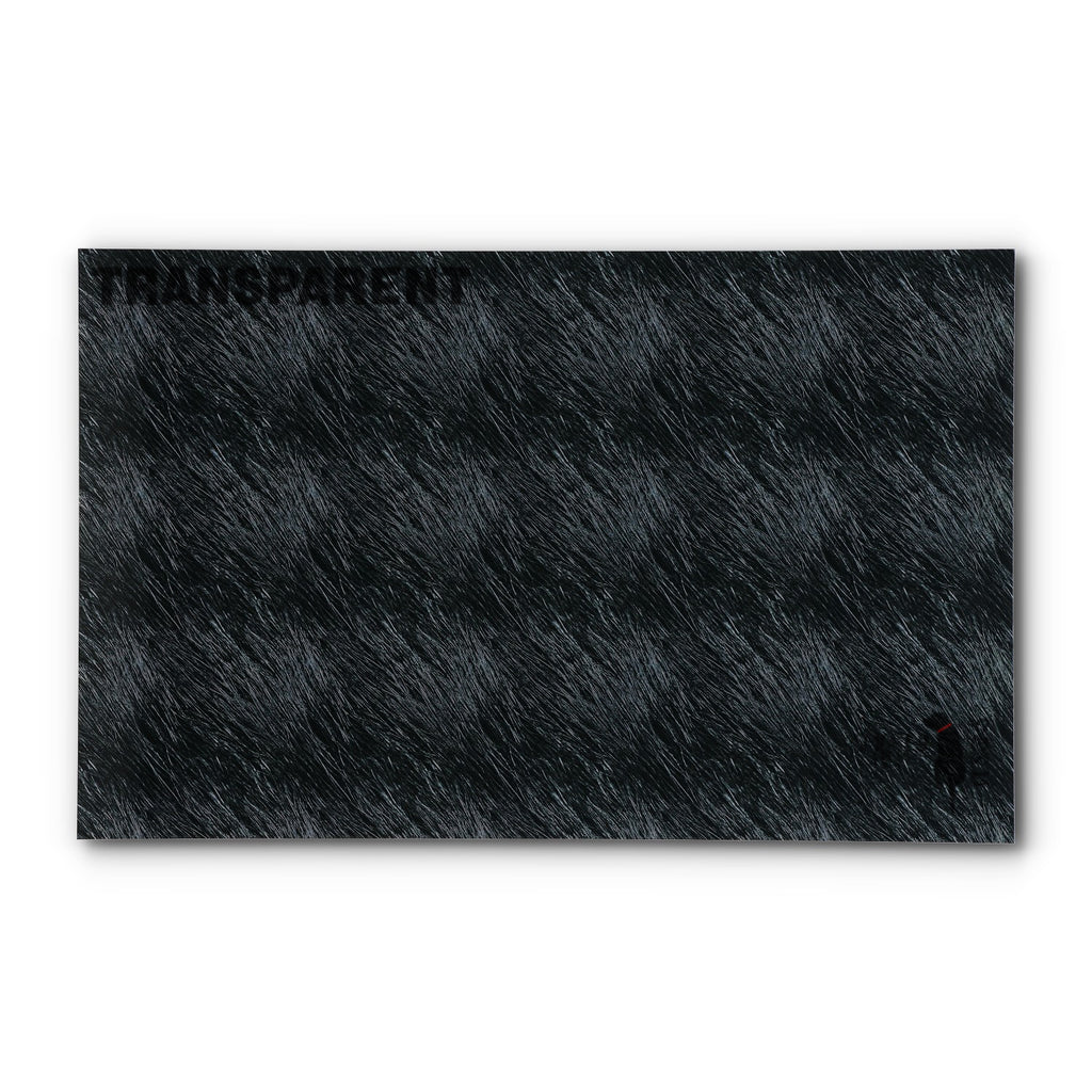 PatternPly® Transparent Black Fur sheet showing the pattern