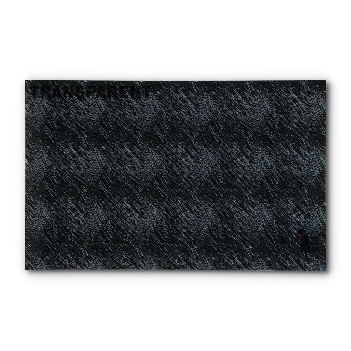 PatternPly® Transparent Black Fur sheet showing the pattern