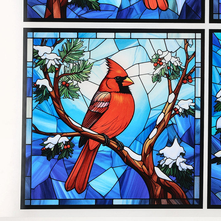 PatternPly® Transparent Christmas Cardinals Large