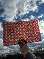 PatternPly® Transparent Mini Stained Glass Cardinals sheet showing the pattern