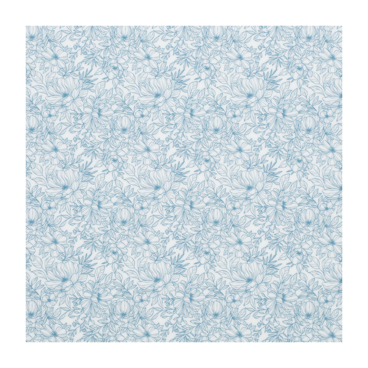 PatternPly® Full Coverage Blue Haze Peaceful Garden sheet showing the pattern