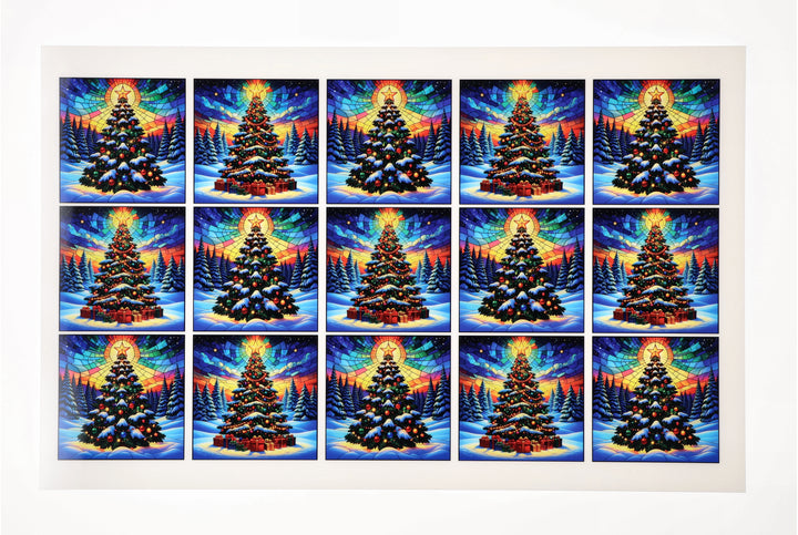 PatternPly® Full Coverage Christmas Tree in the Snow Small