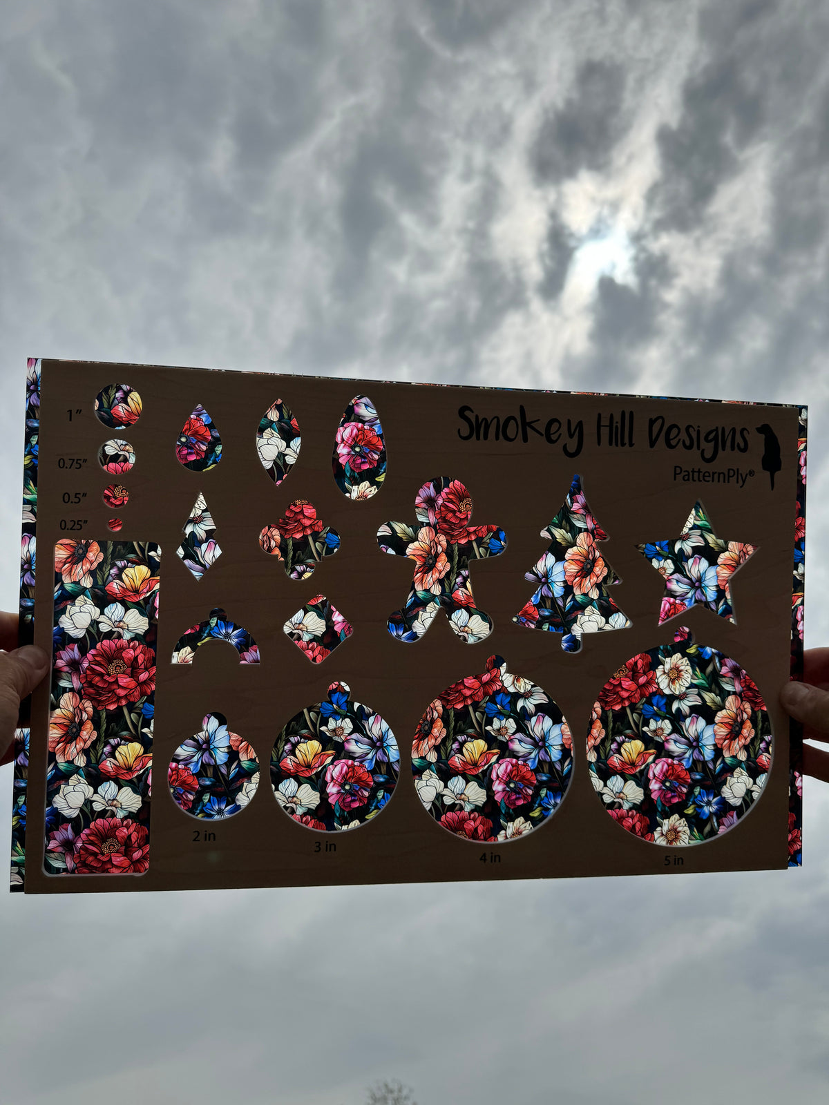 PatternPly® Transparent Stained Glass Dark Wedding Floral product photo 2