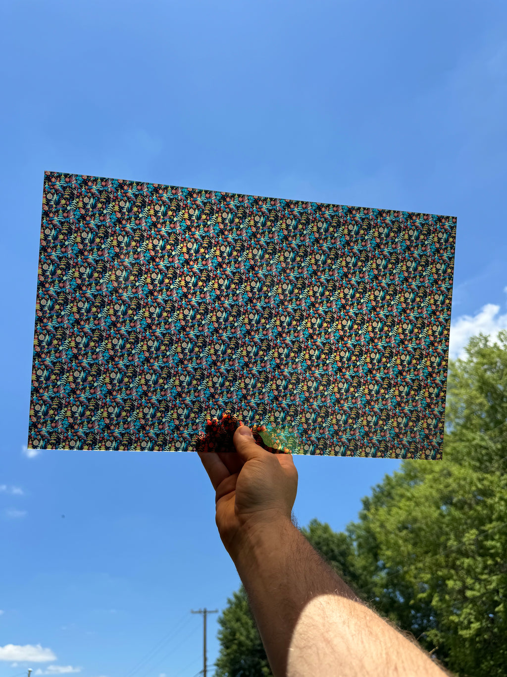 PatternPly® Transparent Micro Groovy Christmas sheet showing the pattern