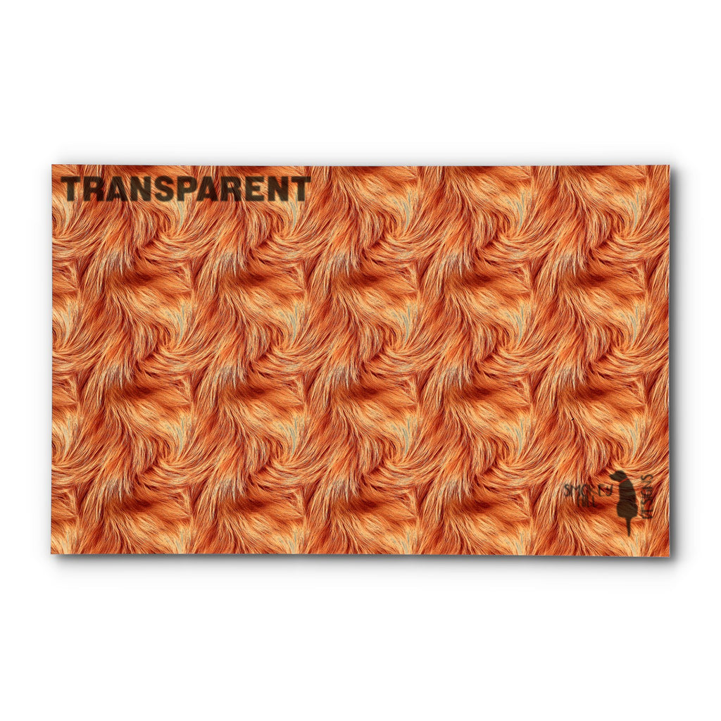 PatternPly® Transparent Golden Fur sheet showing the pattern