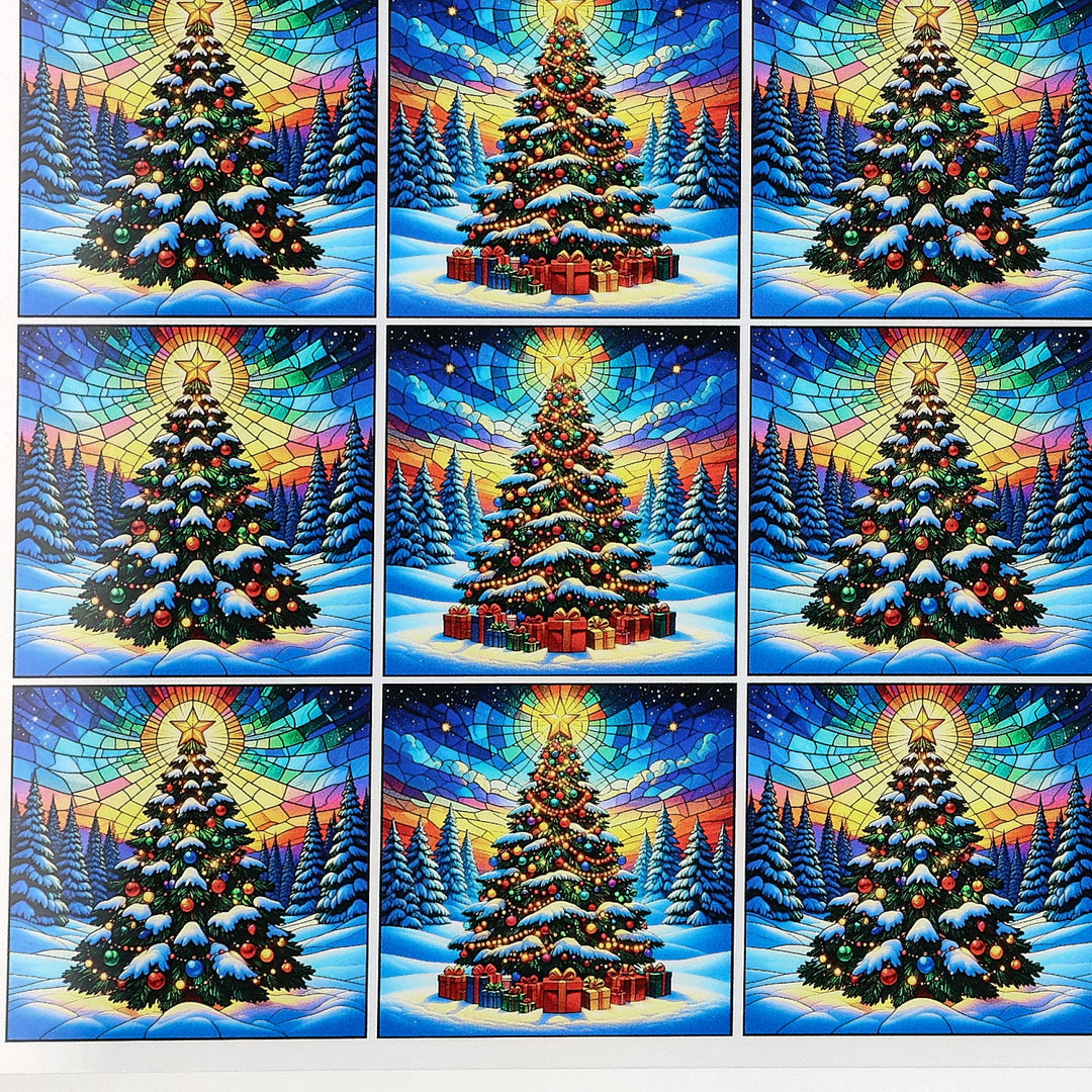 PatternPly® Transparent Christmas Trees in Snow Extra Small