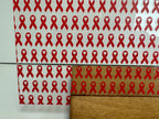 PatternPly® Scattered Red Ribbons sheet showing the pattern