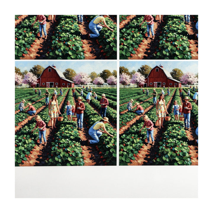 PatternPly® Transparent Strawberry Picking Season Medium