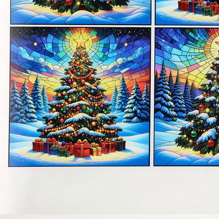 PatternPly® Transparent Christmas Trees in Snow Medium