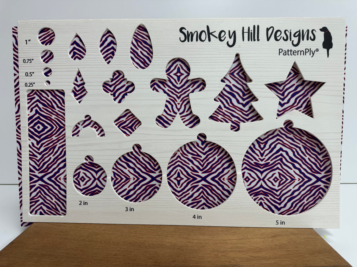 PatternPly® Full Coverage Micro Red White Blue Zebra product photo 2