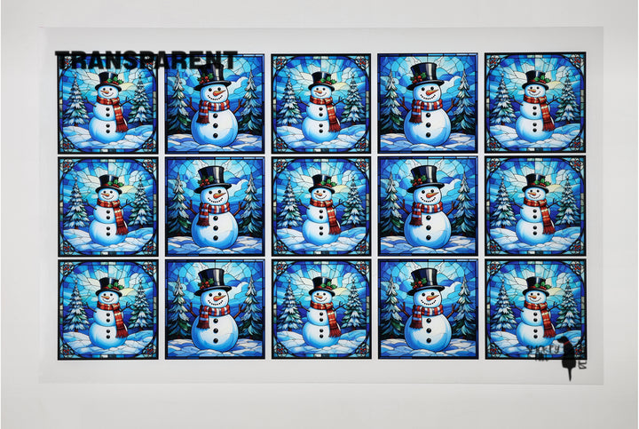 PatternPly® Transparent Jolly Snowmen Small