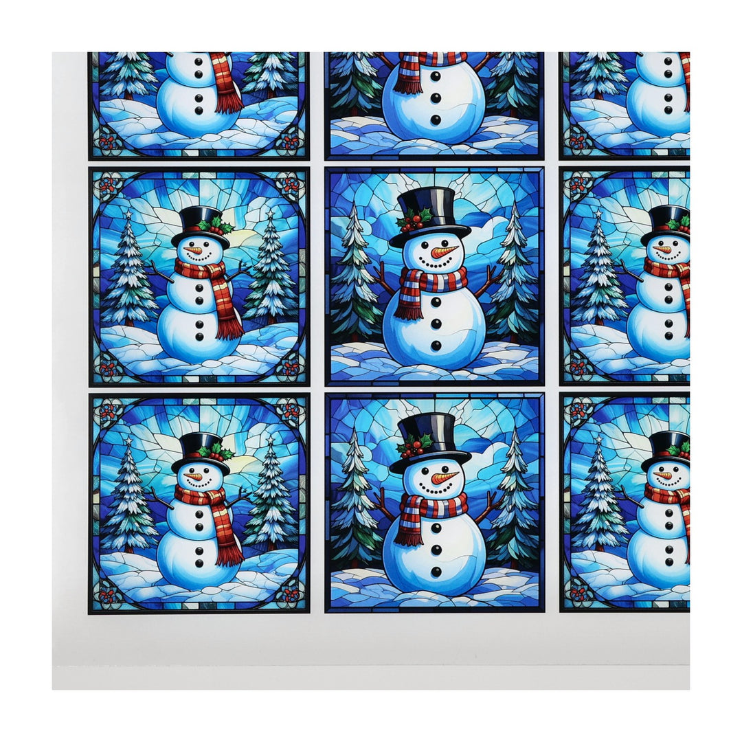 PatternPly® Transparent Jolly Snowmen Small – Smokey Hill Designs