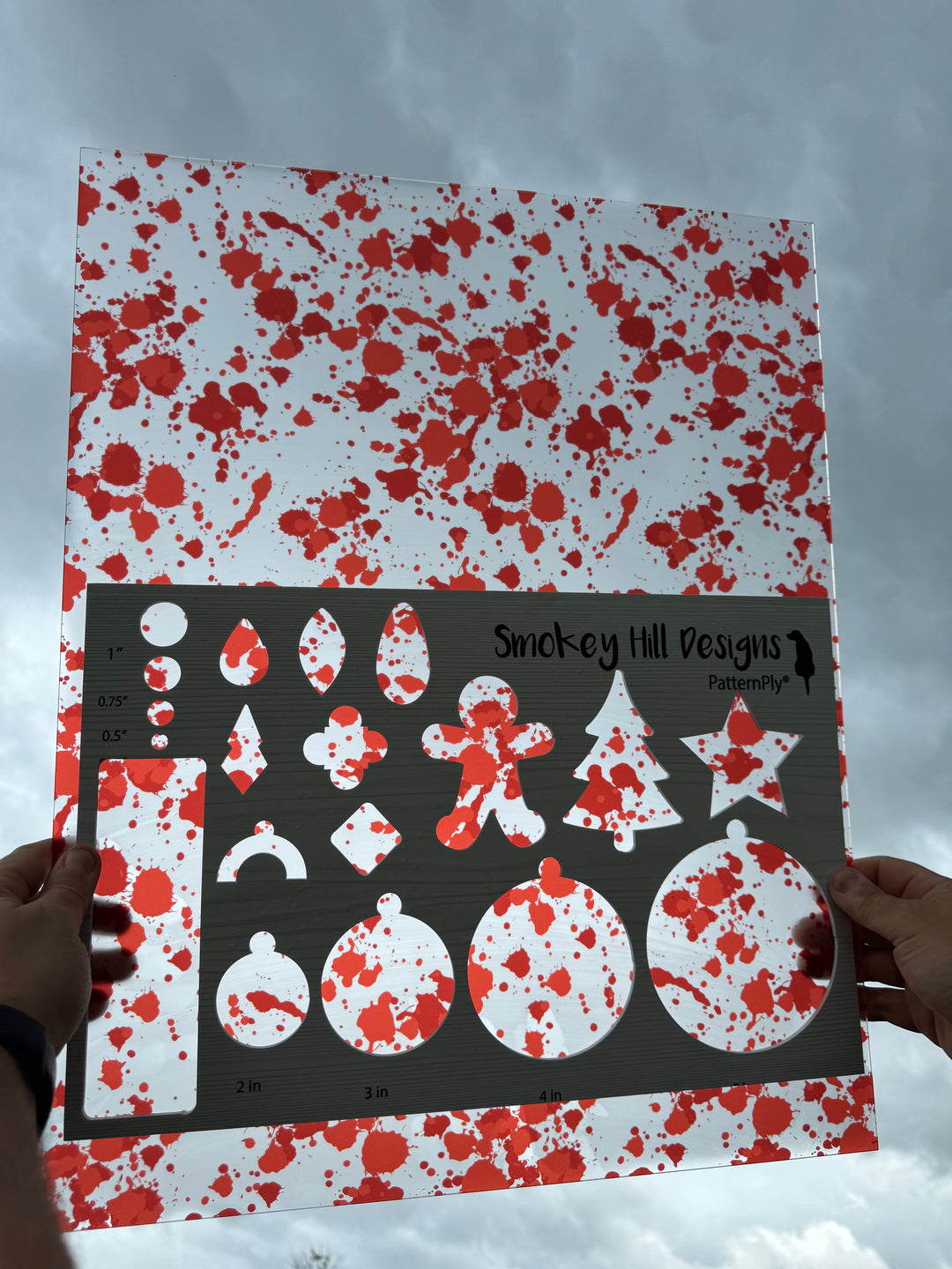 PatternPly® 19x24" Transparent Blood Splatter XL Scale