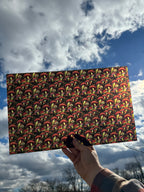 PatternPly® Transparent Stained Glass Mushrooms sheet showing the pattern