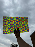 PatternPly® Transparent Rainbow Puzzle sheet showing the pattern