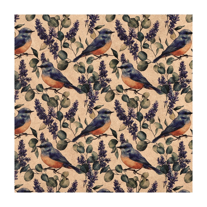 PatternPly® Naturals Bluebirds and Flowers