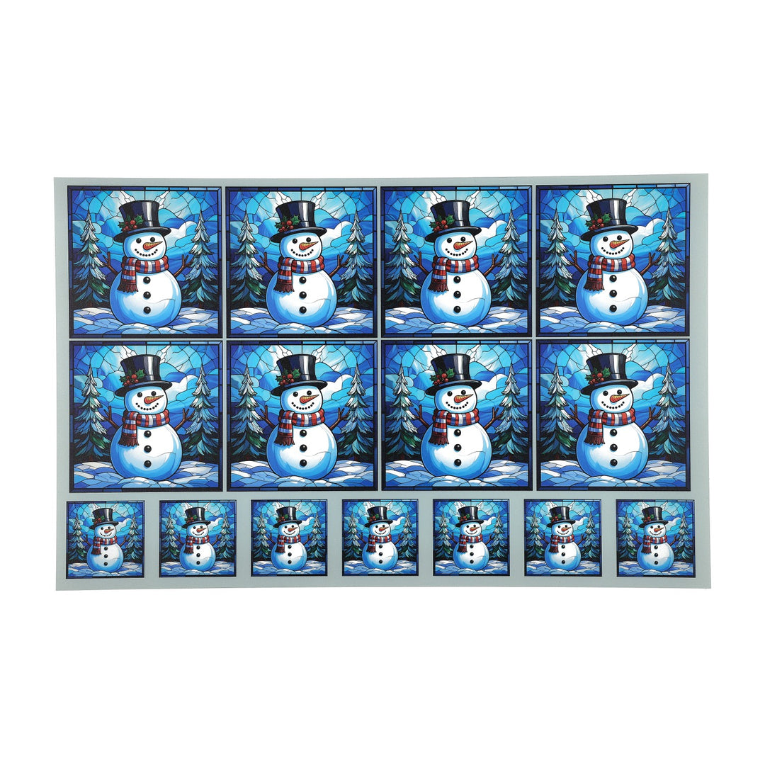 PatternPly® Transparent Jolly Snowmen 2 sizes