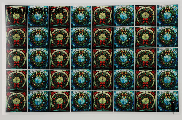 PatternPly® Transparent Christmas Wreaths in Stained Glass Extra Small