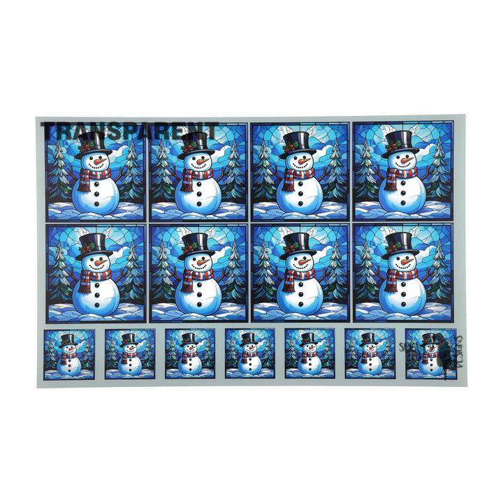 PatternPly® Transparent Jolly Snowmen 2 sizes