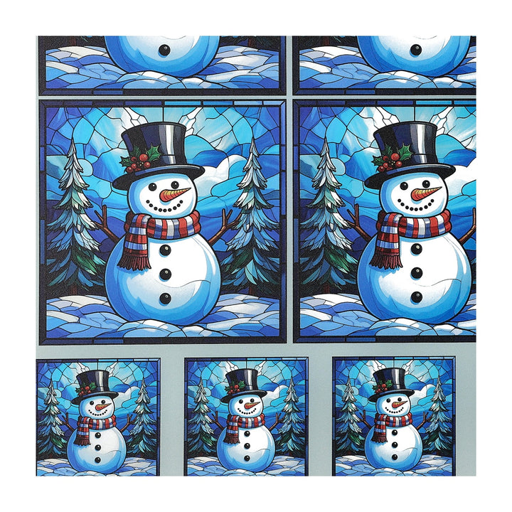 PatternPly® Transparent Jolly Snowmen 2 sizes