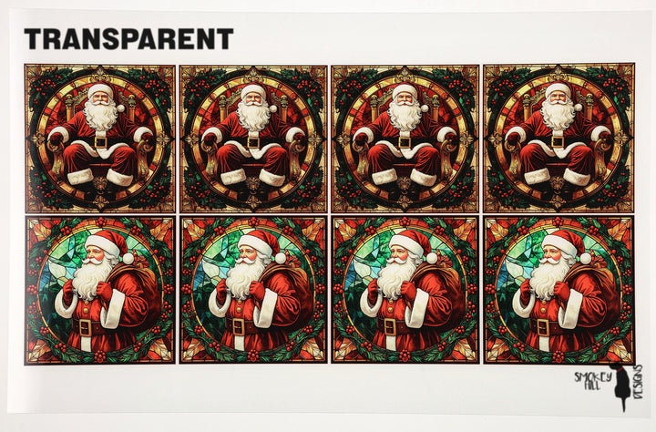 PatternPly® Transparent Classic Santas Medium