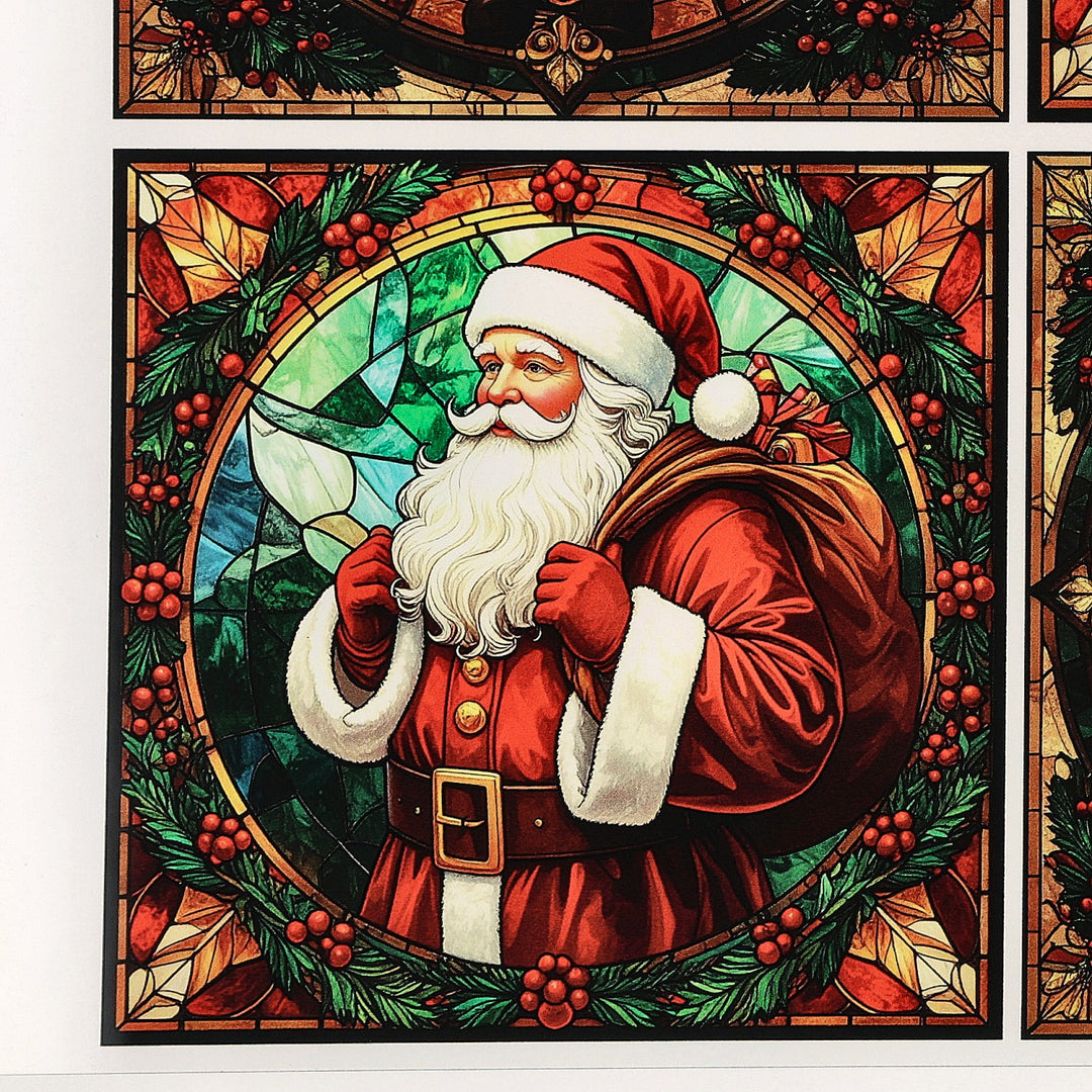 PatternPly® Transparent Classic Santas Large