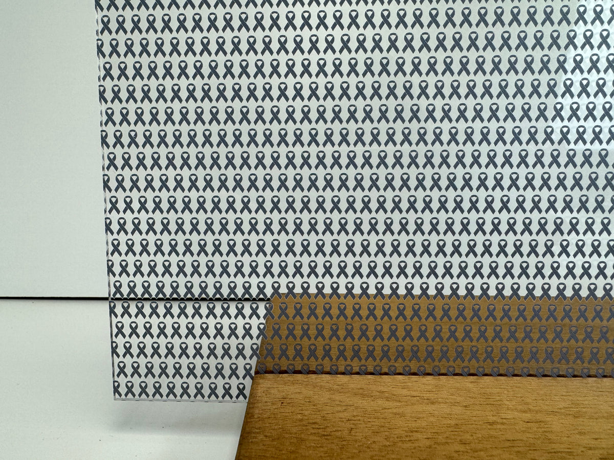 PatternPly® Scattered Mini Gray Ribbons sheet showing the pattern