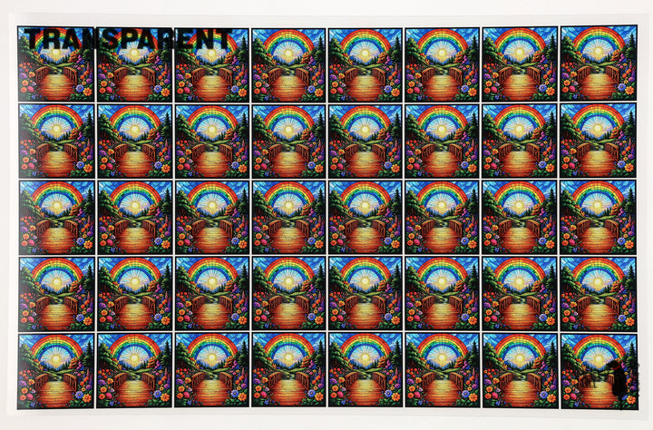 PatternPly® Transparent Crossing the Rainbow Bridge Extra Small