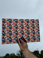 PatternPly® Transparent American Flag Eagle Large sheet showing the pattern