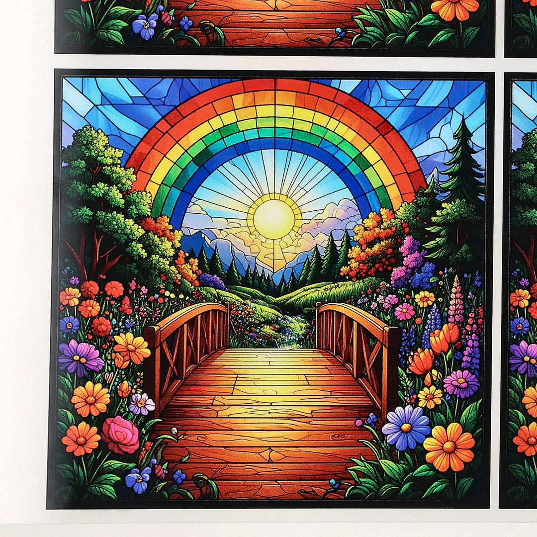PatternPly® Transparent Crossing the Rainbow Bridge Large