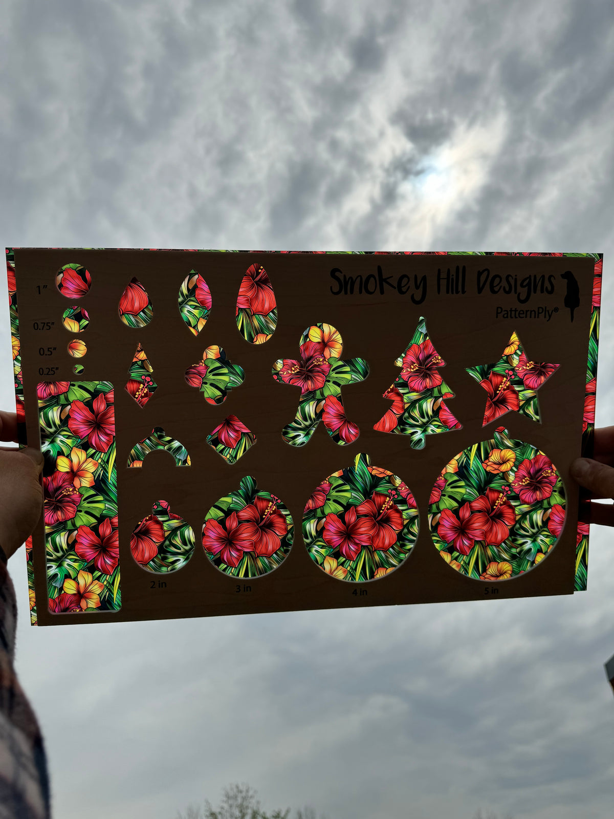 PatternPly® Transparent Stained Glass Tropical Red Hibiscus product photo 2