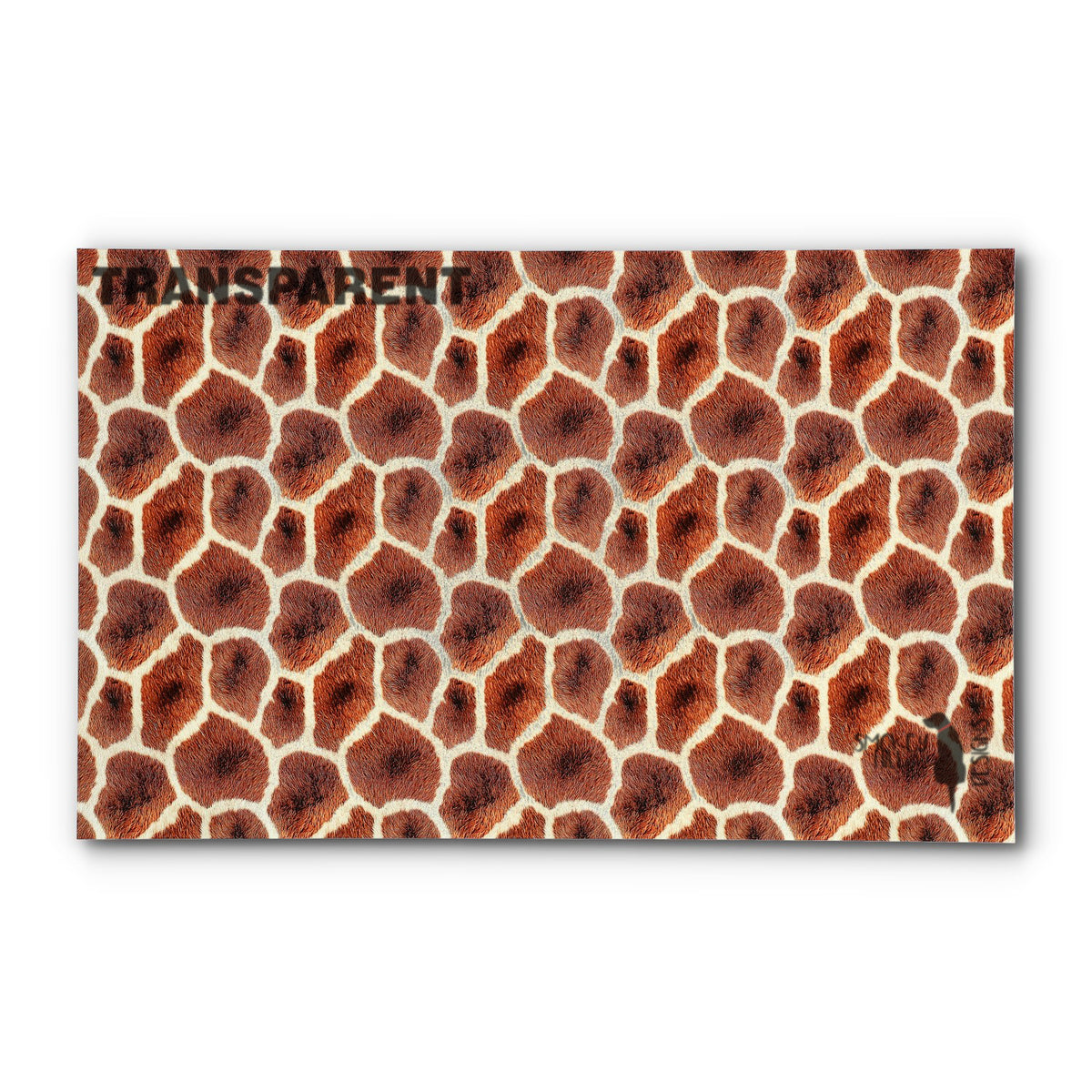 PatternPly® Transparent Realistic Giraffe sheet showing the pattern